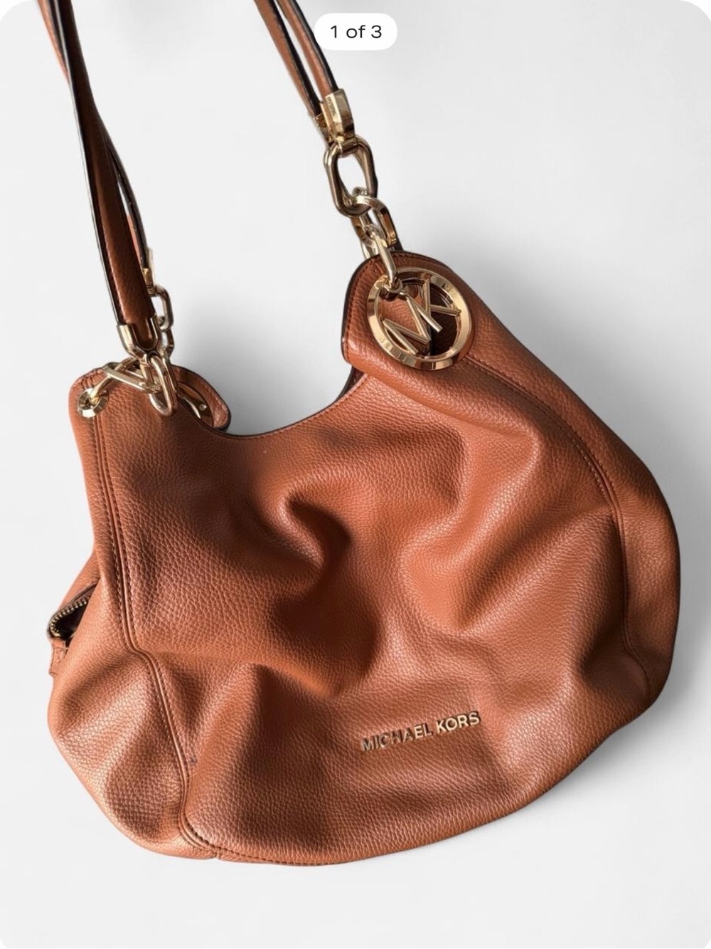 Michael Kors Brown Leather Shoulder Bag - Classic Hobo